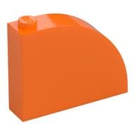 Brick Curved 1 x 4 x 2 2/3 em Laranja