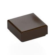 Tile 1 x 1 with Groove em Marrom escuro