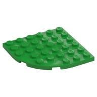 Plate Round Corner 6 x 6 em Verde vivo