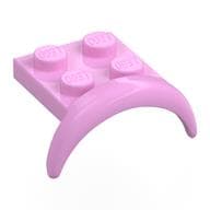 Wheel Arch, Mudguard 2 x 3 x 1 1/3 with 2 x 2 Plate em Rosa vivo