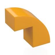 Brick Curved 1 x 2 x 1 2/3 with 1 Cutout em Laranja vivo claro