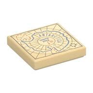 Tile 2 x 2 with Antarctica Map Print
