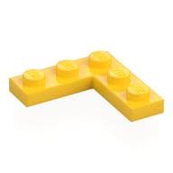 Plate 3 x 3 Corner em Amarelo