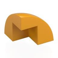 Brick Round Corner, Curved 2 x 2 x 1 2/3 Quarter Dome with 1 Cutout em Laranja vivo claro