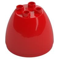 Duplo Egg, Top 4 x 4 x 2 1 / 2 em Vermelho