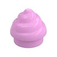 Plate Round 1 x 1 Swirled Top / Poo em Rosa vivo