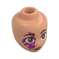 Minidoll Head, Reddish Brown Eyebrows, Brown Eyes, Nougat Lips, Magenta Naevus Spot