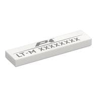 Tile 1 x 4 with P1 Symbol, Code Print