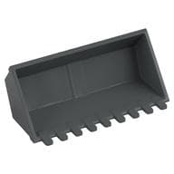Construction Vehicle Bucket 4 x 8 with Locking 2 Finger Hinge, Raised Inside em Cinza azulado escuro