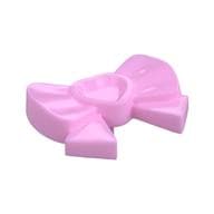 Headwear Accessory Bow with Heart, Long Ribbon and Pin em Rosa vivo