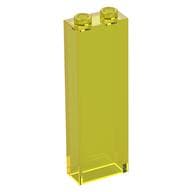 Brick 1 x 2 x 5 without Side Supports em Amarelo translúcido