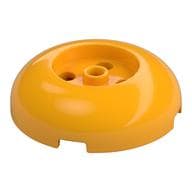 Brick Round 4 x 4 Dome Top with Round 2 x 2 Recessed, 4 Studs em Laranja vivo claro