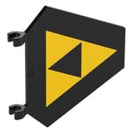 Flag 5 x 6 Hexagonal with U Clips with Yellow triangles (Blacktron Symbol) Print