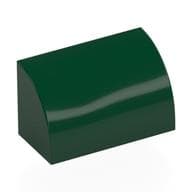Brick Curved 1 x 2 x 1 No Studs em Verde escuro