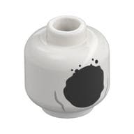 Minifig Head The Spot, Black Splotch for Face
