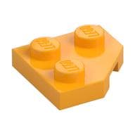 Wedge Plate 2 x 2 Cut Corner em Laranja vivo claro