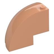 Brick Round Corner 5 x 5 x 3 1/3 Quarter Dome Top [Plain] em Nougat