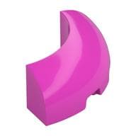 Brick Round Corner 3 x 3 x 1 No Studs em Rosa escuro