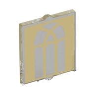 Glass for Window 1 x 2 x 2 flat with Arched Tan Window Print