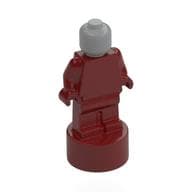 Minifig Trophy Statuette with Light Bluish Grey Head Pattern