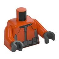 Torso, Wetsuit, Light Bluish Grey Zipper, Utility Belt, Dark Bluish Grey Pouches Print, Reddish Orange Arms, Dark Bluish Gray Hands