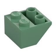 Brick Sloped Inverted 45° 2 x 2 [Round Hollow Bottom Pin, Bar-sized Stud Holes] em Verde areia