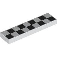 Tile 1 x 4 with Black Squares Print