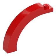 Brick Arch 1 x 5 x 3 1/3 Curved Top em Vermelho