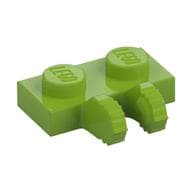 Hinge Plate 1 x 2 Locking with 2 Fingers on Side, 7 Teeth em Verde-limão