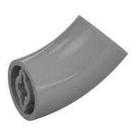 Brick Round 2 x 2 D. Tube with 45° Elbow and Axle Holes (Crossholes) at Each End [LONG] em Cinza azulado claro