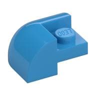 Brick Round, Curved 2 x 2 x 1, Corner em Celeste escuro