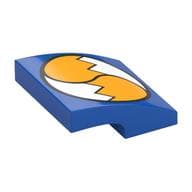 Brick Curved 2 x 2 x 2/3 with Tail's Tails Print em Azul