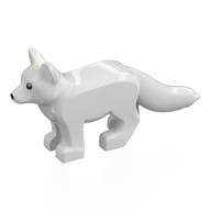 Animal, Snow Fox with Black Eyes Print