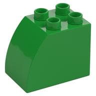 Duplo Brick 2 x 3 x 2 with Curved Top em Verde vivo
