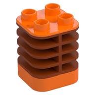 Duplo Brick 2 x 2 x 2 Orange with Flex Spring