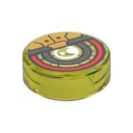 Tile Round 1 x 1 with Mech Eye Print