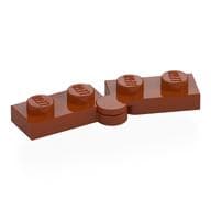 Hinge Plate 1 x 4 Swivel Top / Base - Hollow Clip [Complete Assembly] em Laranja escuro