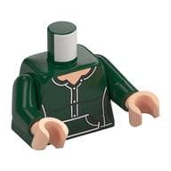 Torso, Hoody, White Trim, Pocket Print, Dark Green Arms, Light Nougat Hands