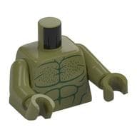 Torso, Dark Green Muscles Print, Olive Green Arms and Hands