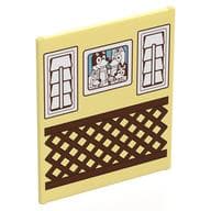 Glass for Frame 1 x 6 x 6 with White 3-Pane Window / Window, Mirror, Toilet Brush Print