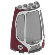 Windscreen 3 x 6 x 6 with Dark Red Fuselage, White Cockpit Print