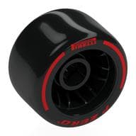 Wheel Rim 24 x 14.9 Wide with Black Slick Tyre with Red 'PIRELLI' Print