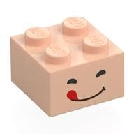 Brick 2 x 2 with Face, Closed Eyes, Tongue Print