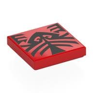Tile 2 x 2 with Black Tattoo Decoration Print