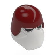 Helmet, Galactic Marine with Black Visor, Dark Red Top Print