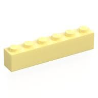 Brick 1 x 6 em Amarelo vivo claro
