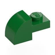 Brick Curved 1 x 2 x 1 with Curved Top em Verde