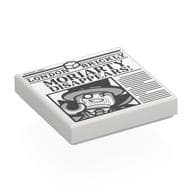 Tile 2 x 2 with Newspaper, 'Moriarty Disappears' Print