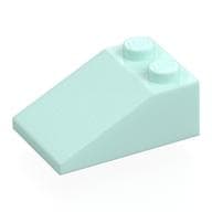 Brick Sloped 33° 3 x 2 em Água-marinha claro