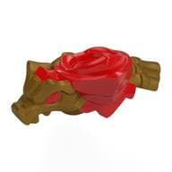 Minifig Neckwear Shoulder Armour With Pearl Gold Dragon Pattern em Vermelho